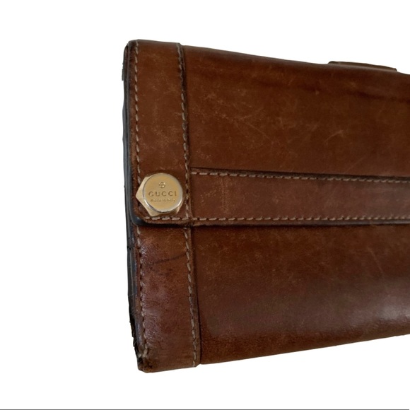 Brown leather Gucci wallet - Picture 2 of 10
